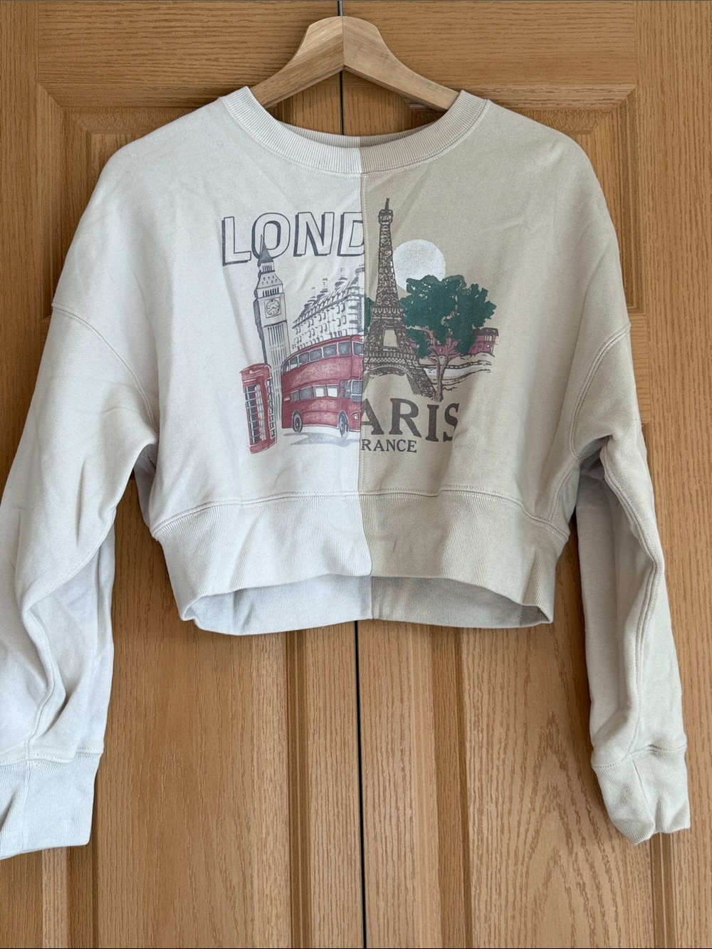 Abercrombie & Fitch women’s crew neck graphic sweater soft AF collection XS